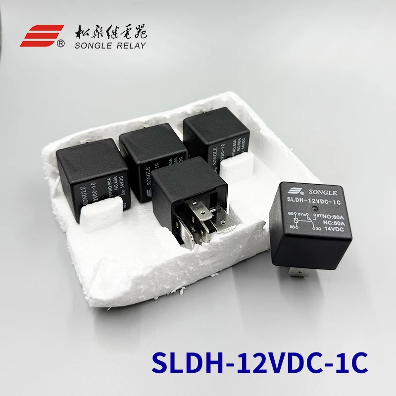 100%New Original SLDH-12VDC-1C 12V 5Pin NO: 80A NC: 60A 14VDC automotive relay SLDH-24VDC-1C 24V