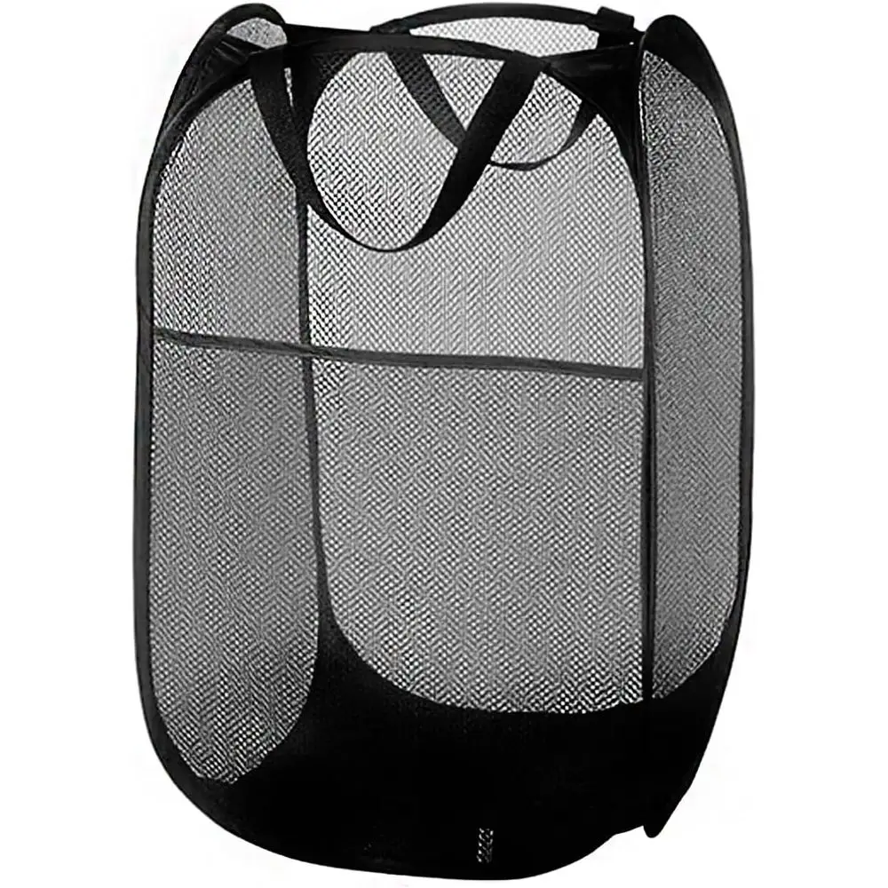 Large acity Mesh -up Laundry Hamper, oldable Clothes Laundry Basket with Durable Handles, Collapsible Dirty Clothes Storage Bask