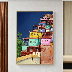GATYZTORY 60x120cm Paint By Number Colorful House Scenery Large size Picture By Numbers Paint On Canvas Home Decoration
