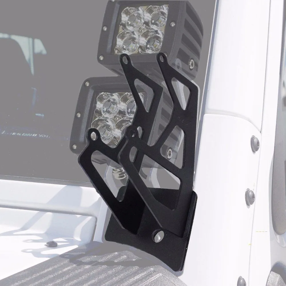 کے لیے 2 پی سی ایس ونڈشیلڈ اے-پِلرز ماؤنٹنگ بریکٹ ایل ای ڈی لائٹ بار ہولڈر ماؤنٹنگ بریکٹ کٹ 07-15 جیپ جے کے رینگلر