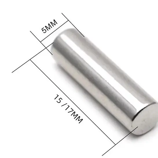 

120 шт. 5x13/15/17 мм магнитные полюсные стержни для гитарных звукоснимателей хамбакеров, гладкие или с текстурой под отпечаток пальца