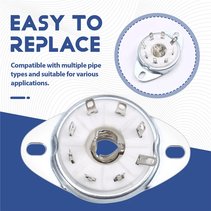 A42Z-10Pcs 8PIN K8A Octal Tube Socket Valve Base для EBL21 ECH21 4P1S 5B254 7N7 4J1S