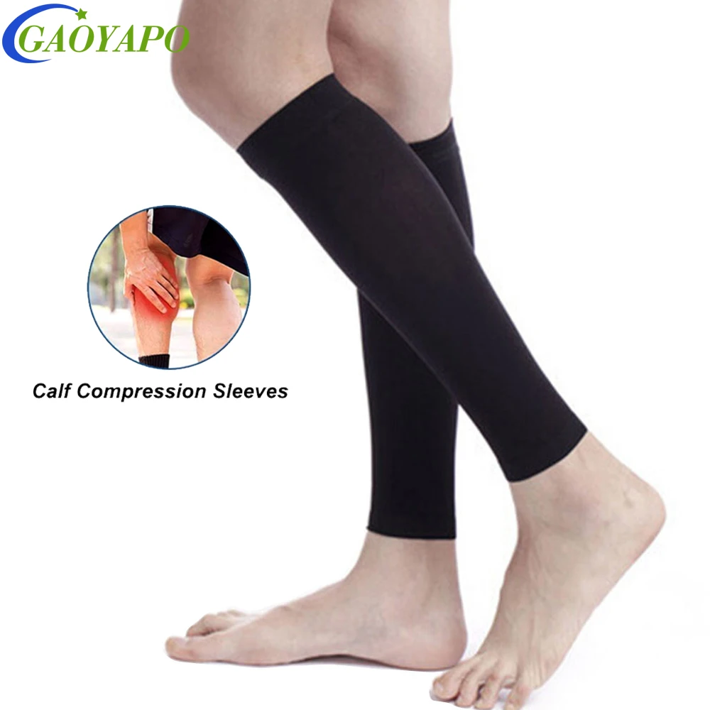 1Pair 30-40mmhg Calf Compression Sleeve,Leg Compression Socks Strong Calf Support for Men Women,Calf Pain Relief,Splint,Running