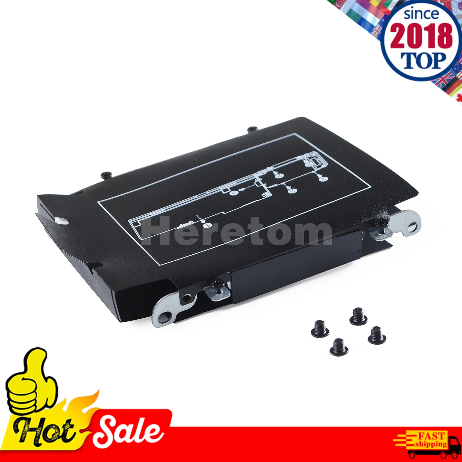 Caddy do disco rígido para HP EliteBook, HDD para 840 850 740 750 ZBK14 G1 G2 745 755 G2, Novo