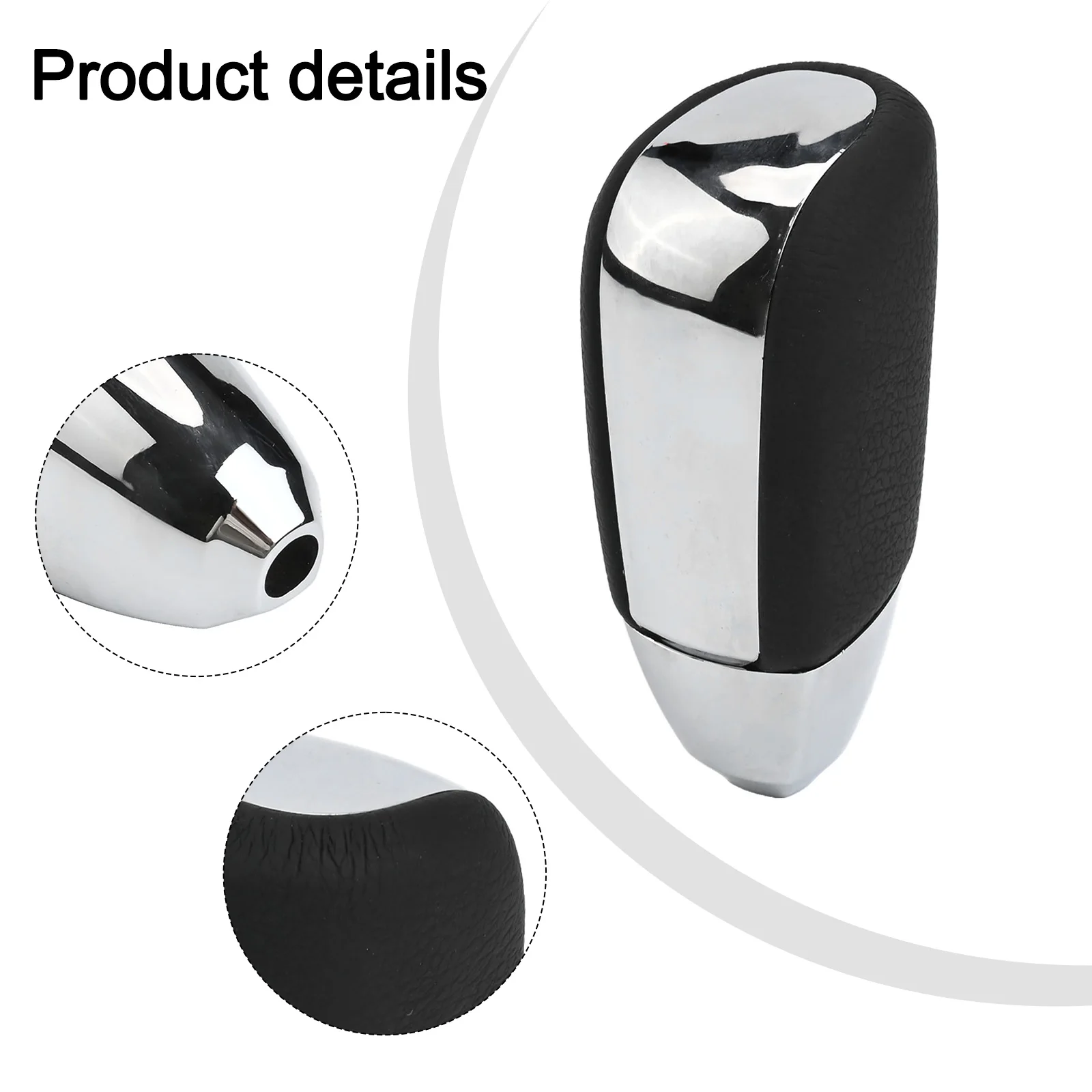 

Ручка переключения передач из черного хрома для Chrysler: улучшение эстетики салона, изготовлено из АБС-пластика и кожи