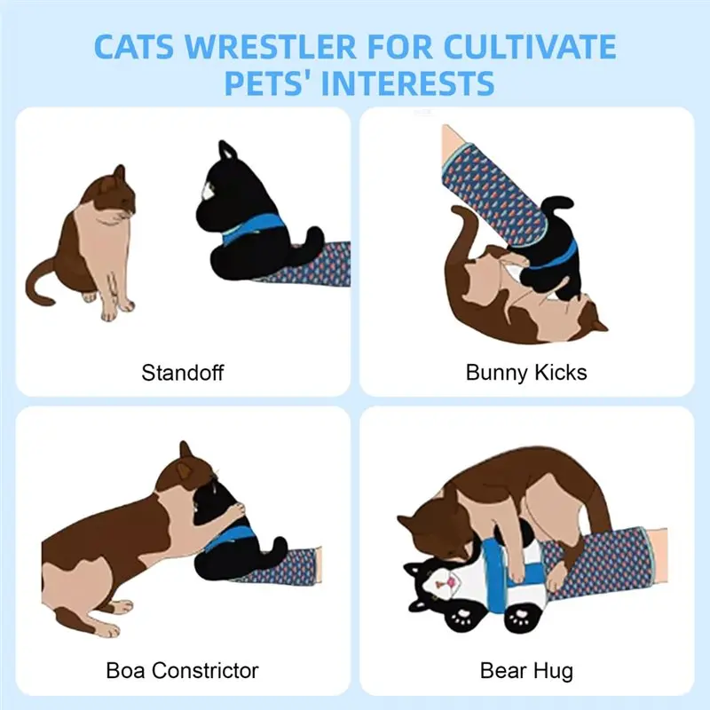 FBIL-Cat Wrestling Puppet, Cat Wrestling Gloves For Pet Lovers, Ragdoll Wrestler With Tough Padding