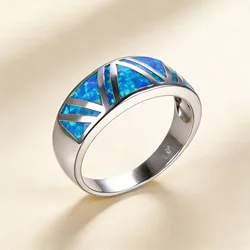 Euro Style Precious Fire Opal Gem Rings For Women & Men Wholesale Fine Jewelry 2025 New Fashion Opal Ring Daily Wear Party Gift