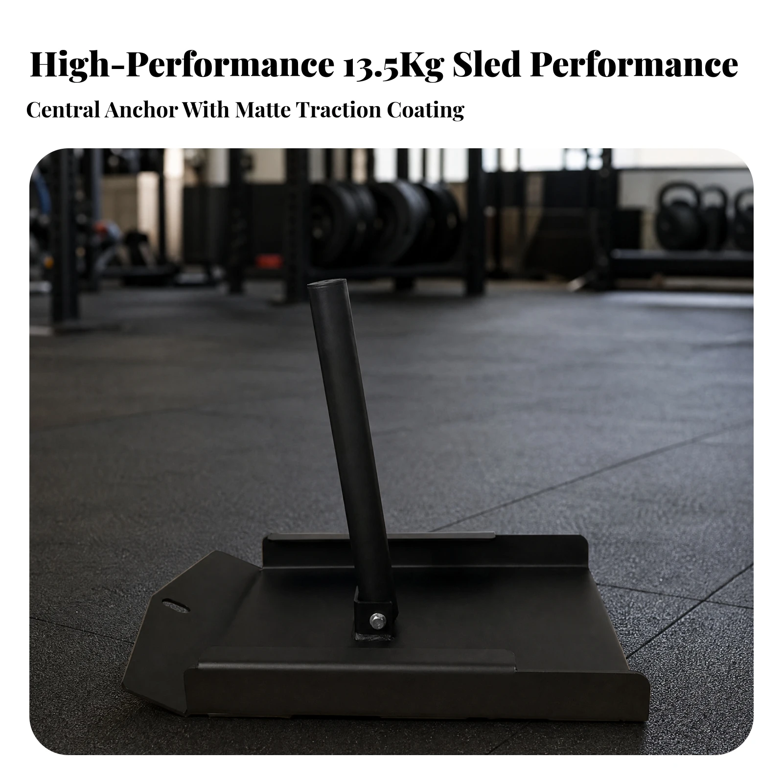 Push Pull Training Sled with Upright Handle Heavy Duty Sled with Detachable Handle Fitness Equipment Sturdy Multi-Functional