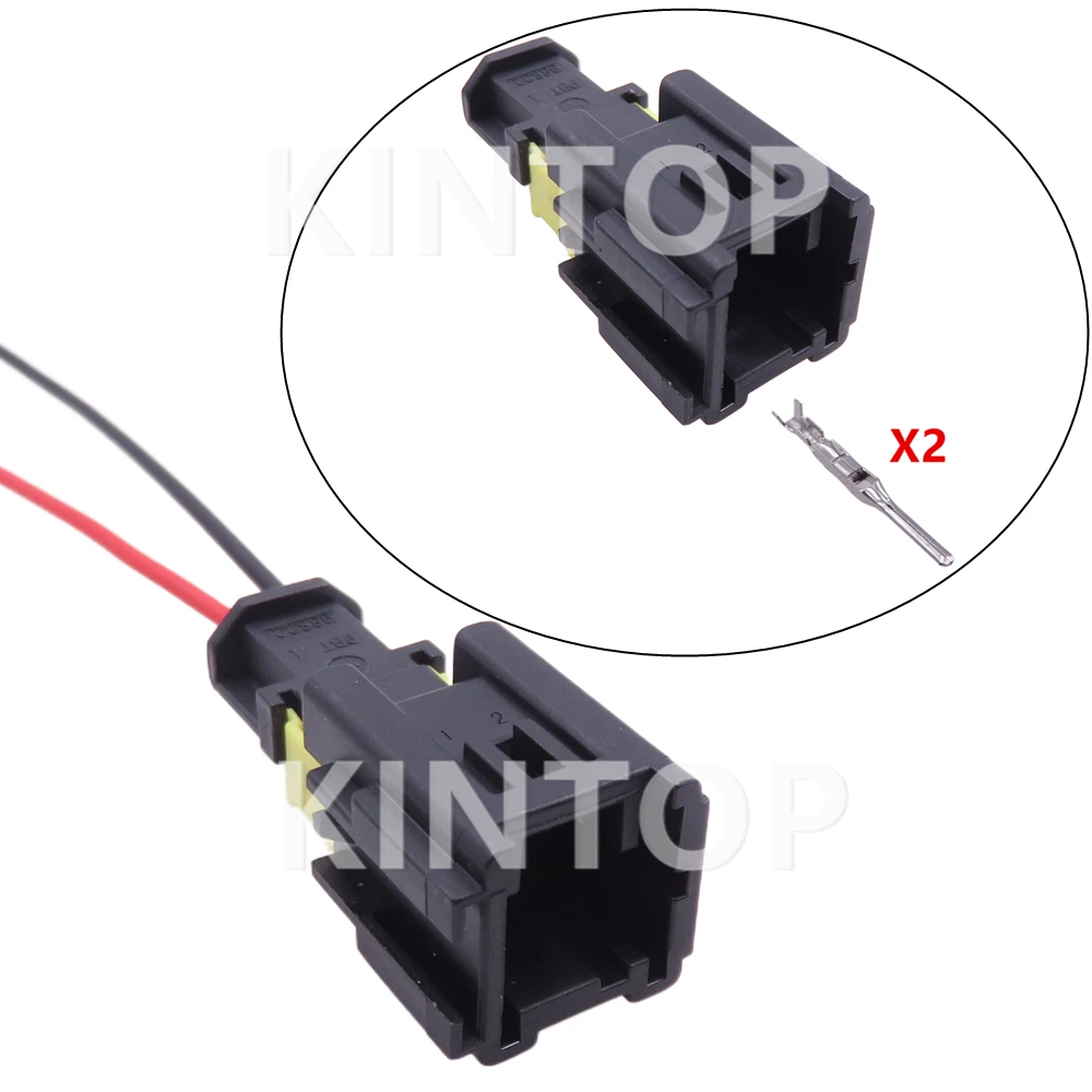 

1 Set 2 Pins 98822-1021 98817-1021 Auto Starter Plastic Housing Socket with Wires Automotive Wire Cable Connector