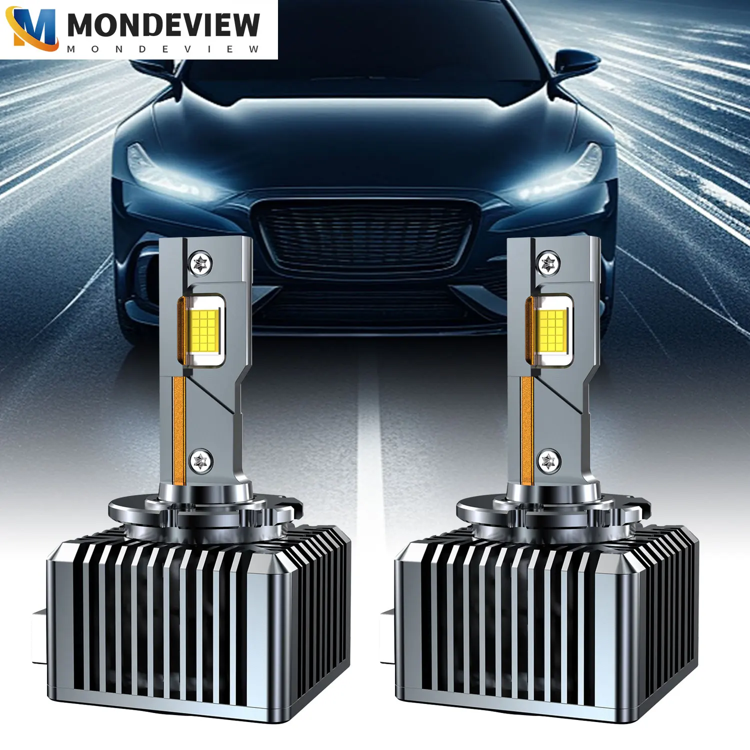 

MONDEVIEW D1R D2R D3R D4R Automotive LED Headlights 400000LM High Brightness 1200W High Power Daytime Running Lights