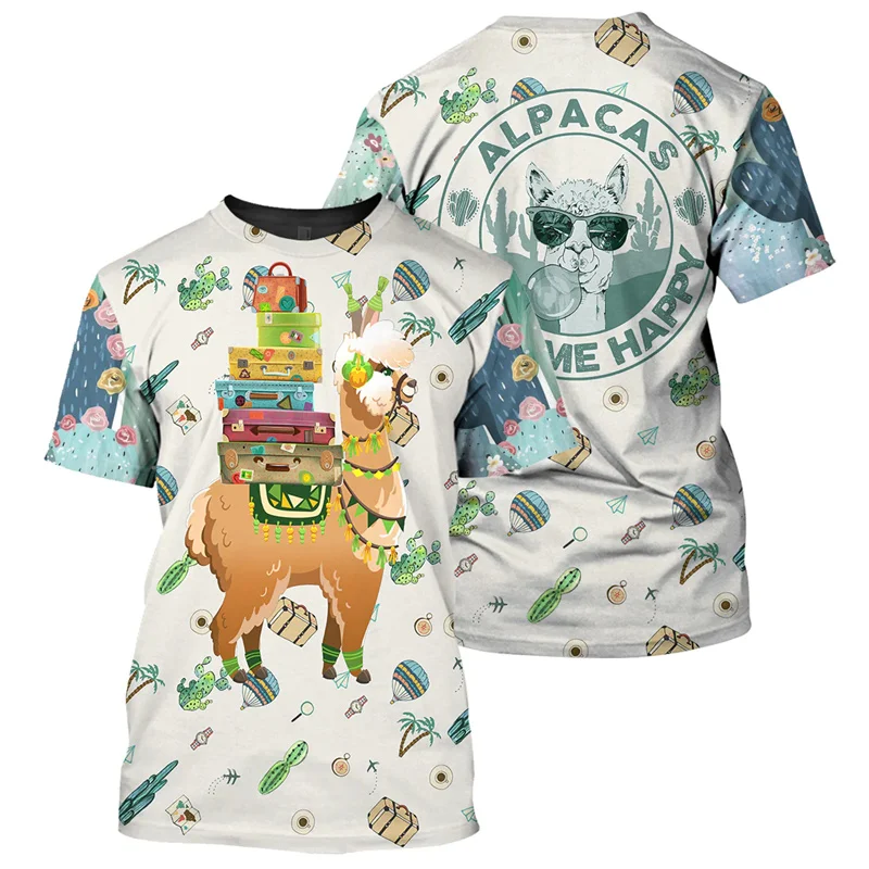 Summer New 3D Animal Sloth Parrot Peacock Goat Cow Butterfly Printed T Shirt For Men Kid Fashion Harajuku Tee Shirts Top Clothes