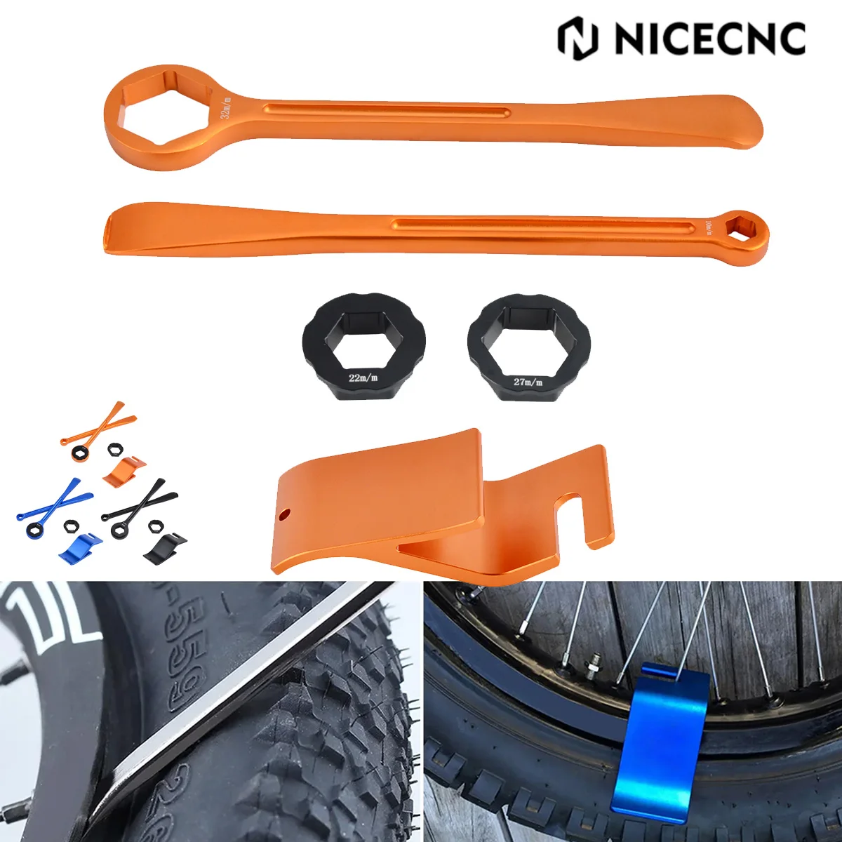 

For 2004-2022 KTM EXC 300 XCW XCFW EXCF 500 450 400 350 250 200 150 125 SX XC F Motorcycle Tire Lever Wrench Tool Bead Buddy Set