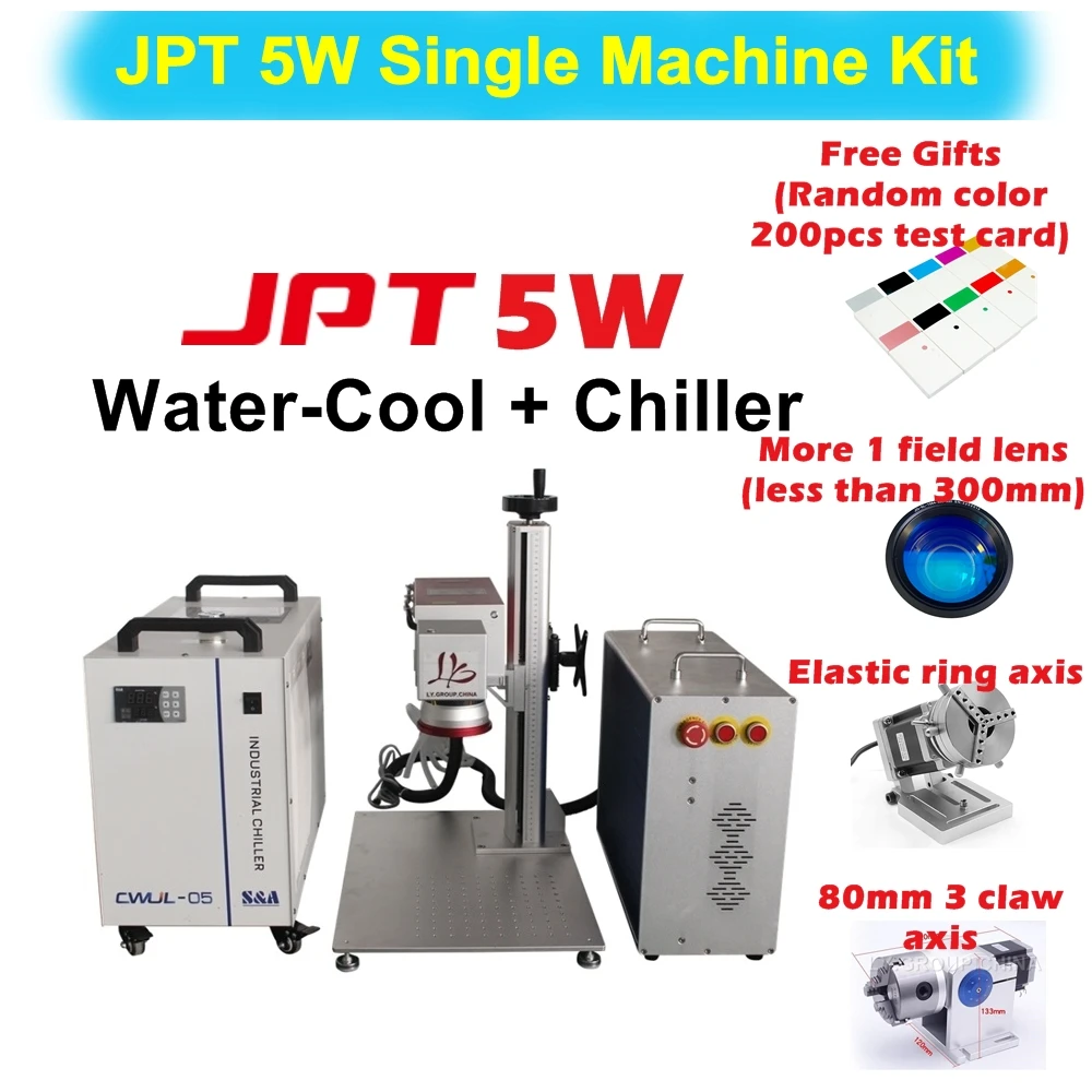 3W 5W JPT UV Laser Marking Machine Glass Engraving Metal Engraver Carving Machine With Chiller And Rortary Axis