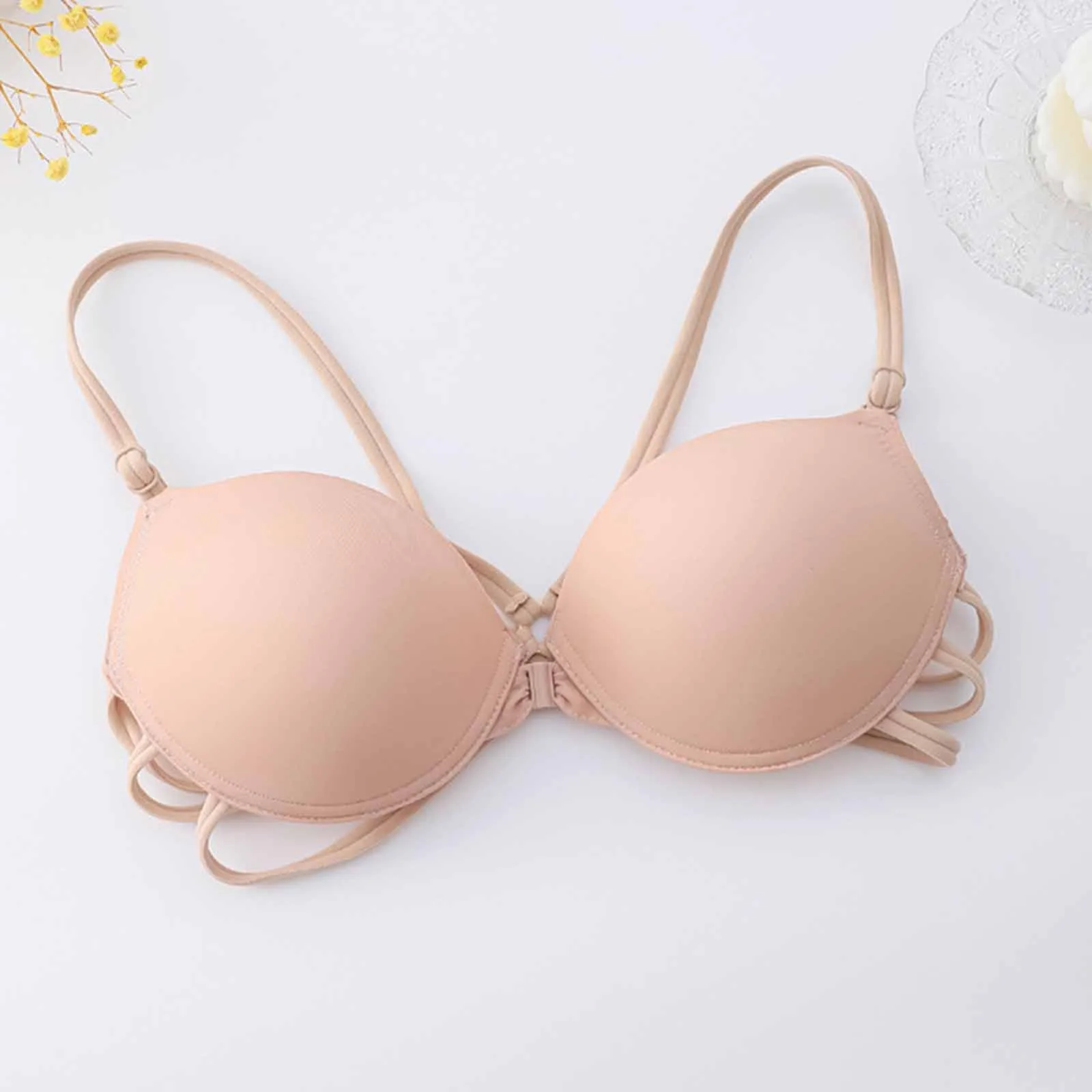 Women Bras Seamless Underwear Bra Push Up Bralette Wire Free Strap Brassiere Women\'S Wireless Lightly Lined Comfort Bra Everyday