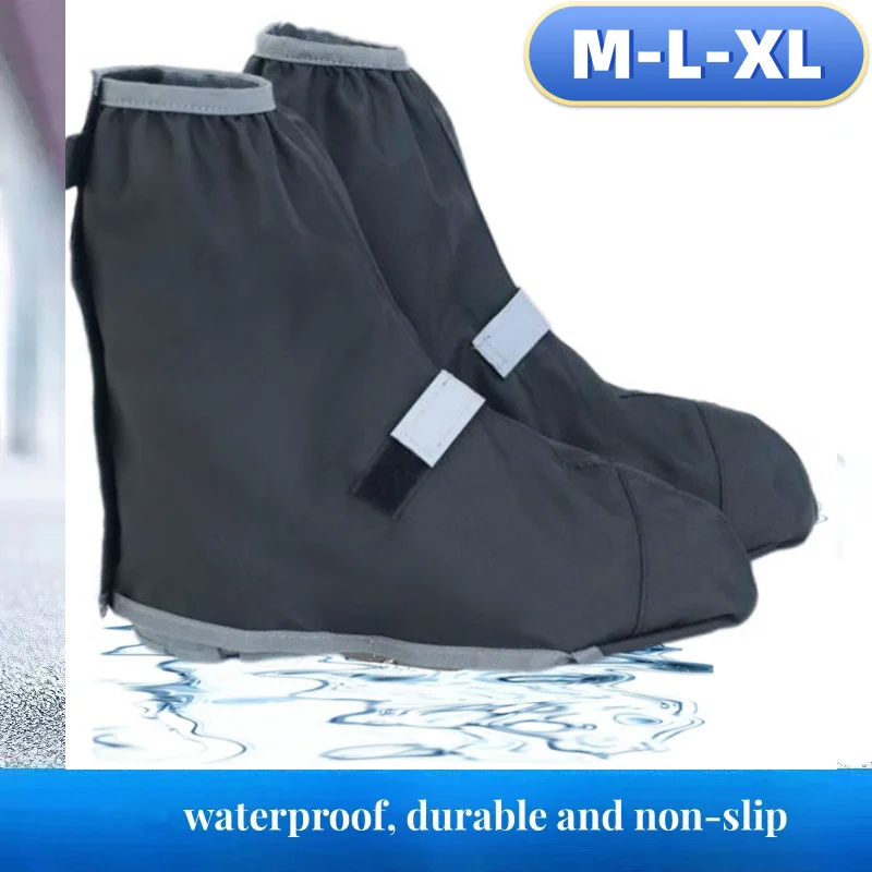 Reusable Waterproof Hiking Hunting Snow Rain Shoes Cover Motorcycle Cycling Bike Rainproof Rain Boot Protective Shoes Foot Cover