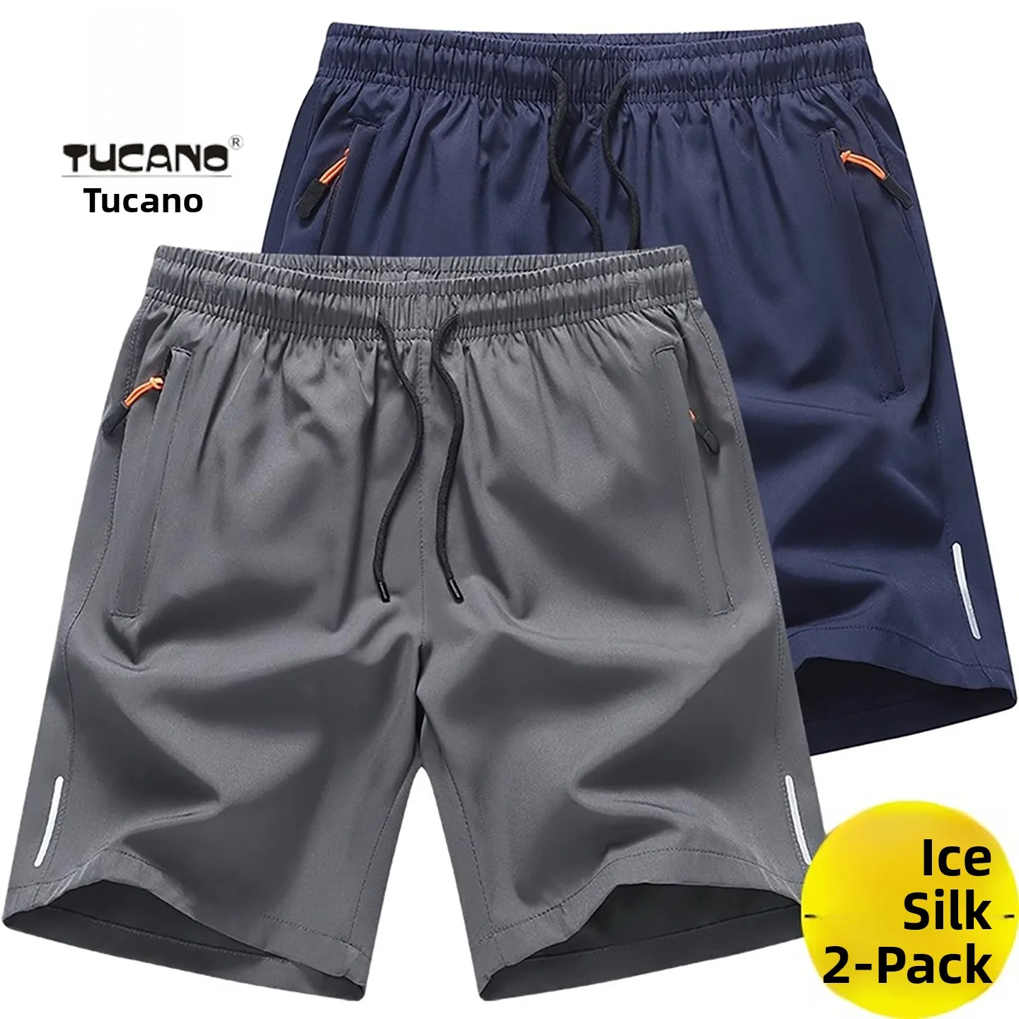 

TUCANO Men's Ice Silk Qui Dry Casual Loose orts Summer New Sle Breathable Comfortable Polyester Fiber Straight Leg Pants