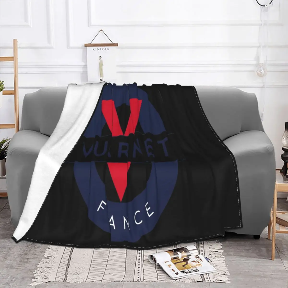 Vuarnet France Logo For Men Funny Cotton S Vintage Gifts Splicing Slogan Movie Farmhouse Throw Blanket