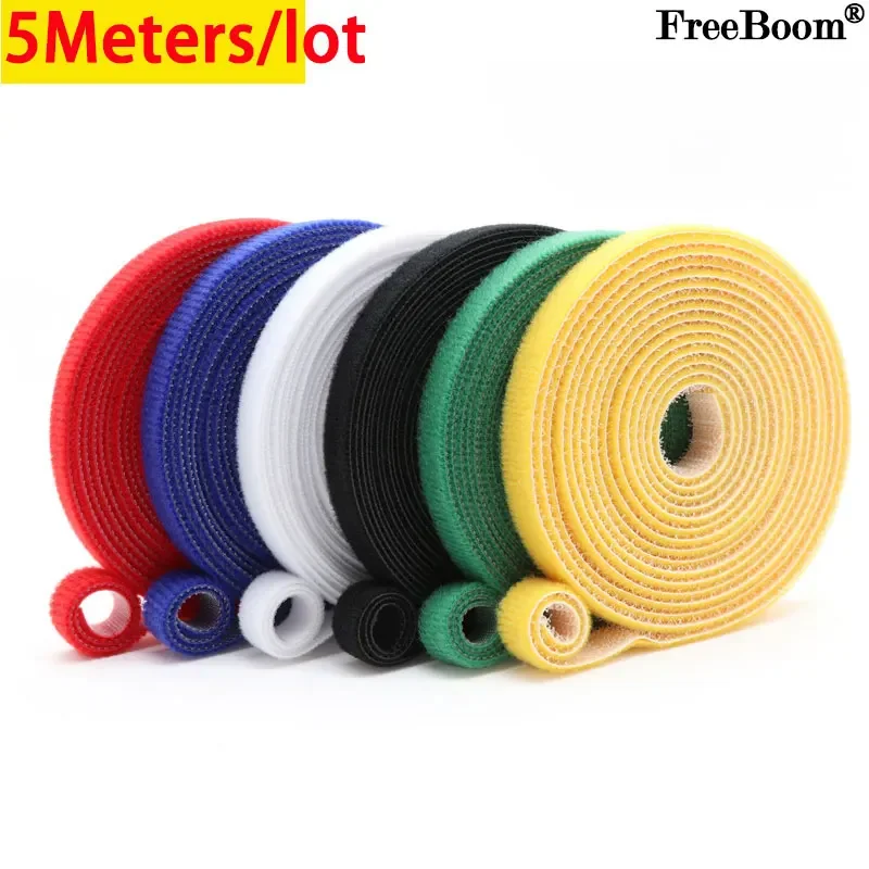 5 meters Reusable Cable Tie Self Adhesive Tape Wire Straps Tape DIY Accessories 10/15/20/25mm