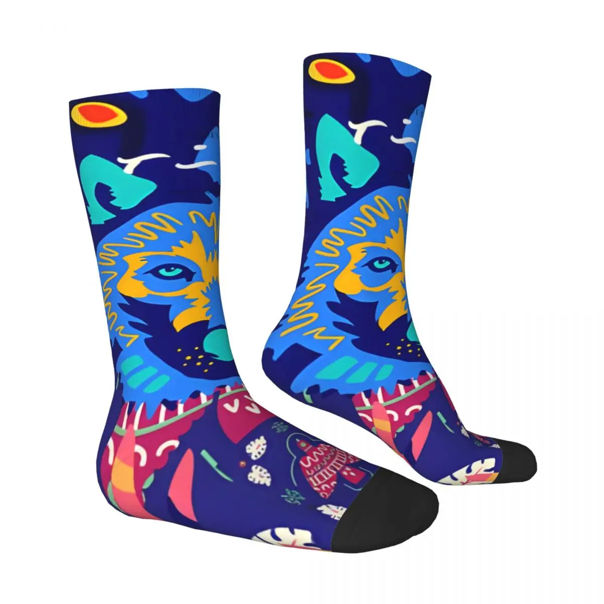 The Wolf Sock Printed Man Polyester
