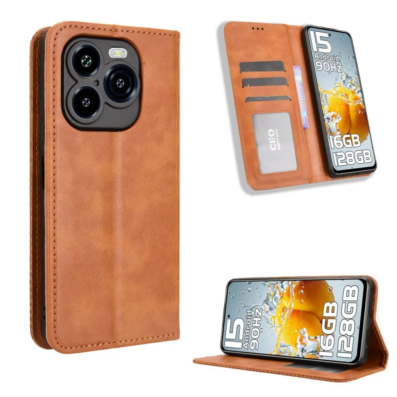 

For Oukitel C65 Pro Flip Case luxurious Leather Retro Wallet Book Magnetic Protect Cover For Oukitel C65 Phone Case
