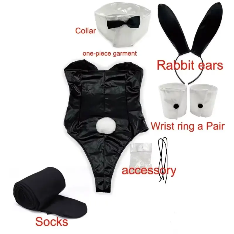 Bunny Girl Sakurajima Mai Cosplay Costume for Girls Halloween Funny Costume Black Stockings High Heels lenceria sensual mujer