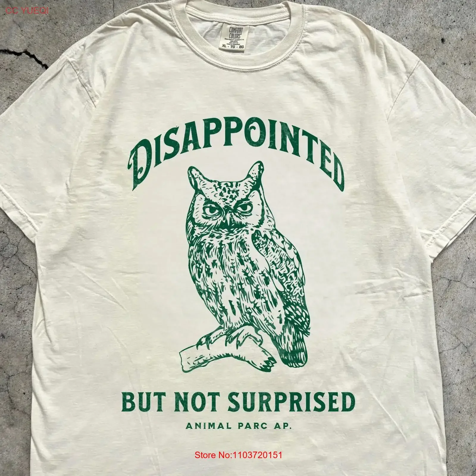 T-shirt vintage « Hibou Déçus » pour les amoureux des animaux nocturnes – Animaux amusants, mais pas étonnés – Style vintage délavé, extensible, unisexe