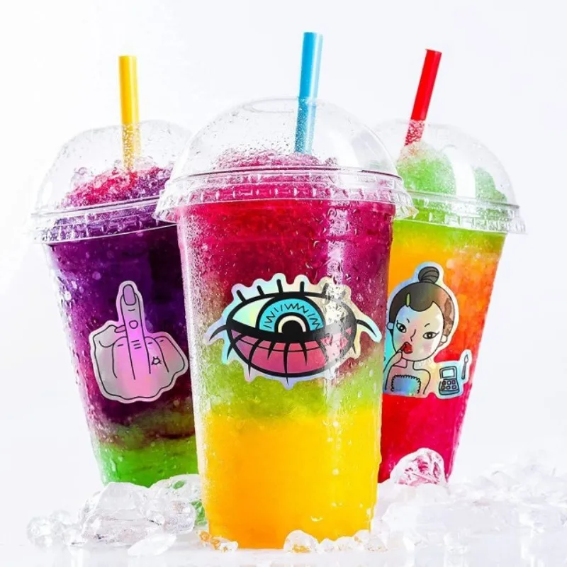 50 قطعة مخصصة يموت قطع الفينيل الثلاثية الأبعاد ملصقات شخصية الطرف انقطاع لامعة الأعمال تسميات ملصق الزفاف التعبئة الديكور