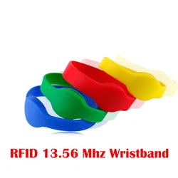 3pcs RFID Smart Chip 13.56MHZ Read-only Wristband Bracelet Waterproof Silicone Label 1K S50 Badge For Authorization System