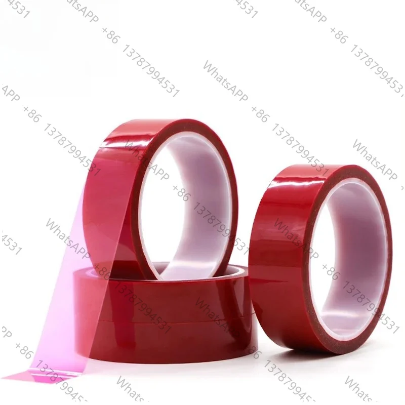 Red Heat-resistant Silicone Tape Traceless PET Translucent Single-sided PCB Board Masking Electronic Heating Protection Stickers