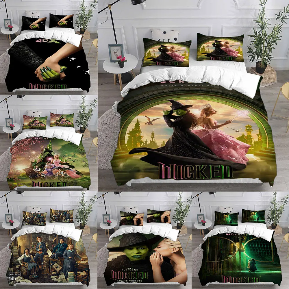 

Movie Wicked Witch Bedding Sets Comforter Bed Cover Duvet Cover Pillow Case 2-3 Pieces Sets Bedroom Home Decoration