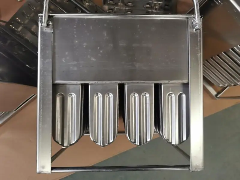 المصاصة الآيس كريم قالب الفولاذ المقاوم للصدأ بالجملة قوالب اسكيمو الثلج لآلة آيس كيوب كريم مع الأسهم #4