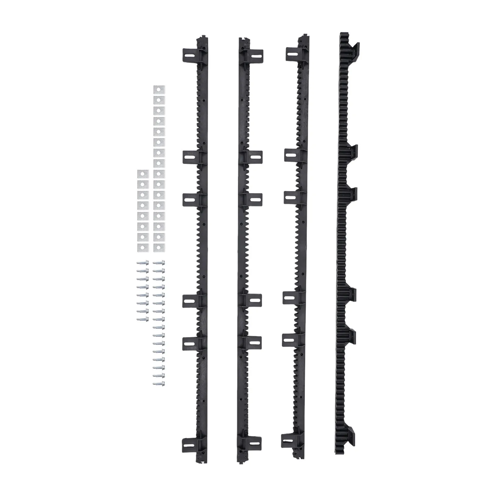 4 قطعة M4 رفوف التروس النايلون باب والعتاد الأرفف 100*2*2.8 سنتيمتر/39.4*0.8*1.1in الباب شنت