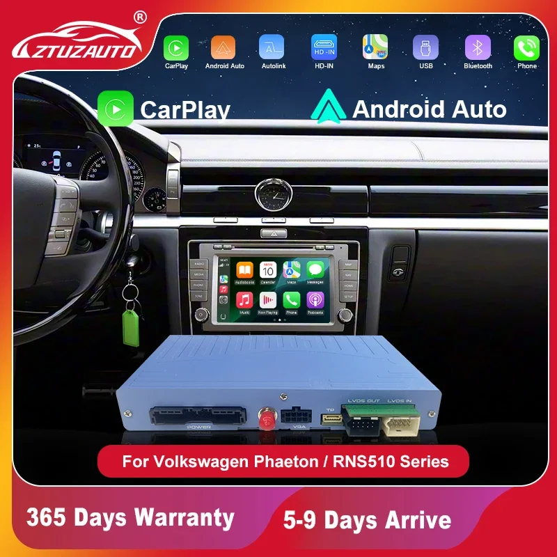 Wireless CarPlay For Volkswagen Magotan Tiguan Passat RNS510 Series / Phaeton Android Auto Mirror Link Support After Rear Camera