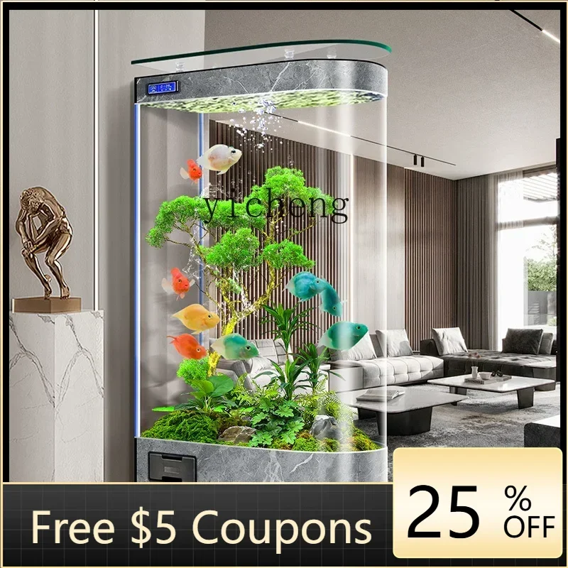 

Аквариум-перегородка Y1 для гостиной, интегрированный напольный, средний и большой, с самоциркуляцией воды