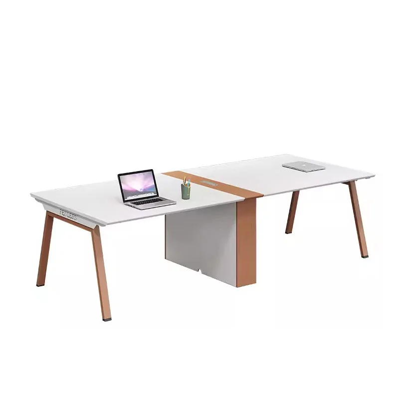 

Simple workbench desk meeting long table simple modern table and chair combination