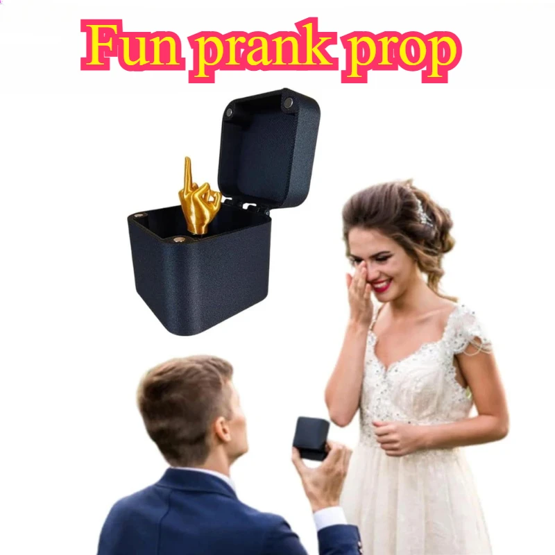 Middle Finger Pop-up Prank Funny Decoration Creative Gift Office Decoration Put in Box Fun Surprise Gift Box Gifts New Year Home