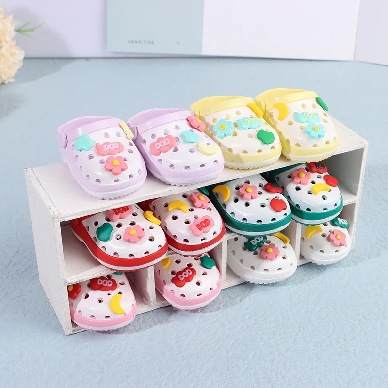 5.5*2.9CM Doll's Sandals Doll Clothes Hole Beach Shoes For 14.5 Inch Girl Baby As Fit Plush 20CM Doll Accessories Gift