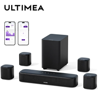 ULTIMEA Aura A40 7.1CH Virtual Surround Soundbar for TV, 330W Home Theater System with Subwoofer,4 Surround Speakers,APP Control