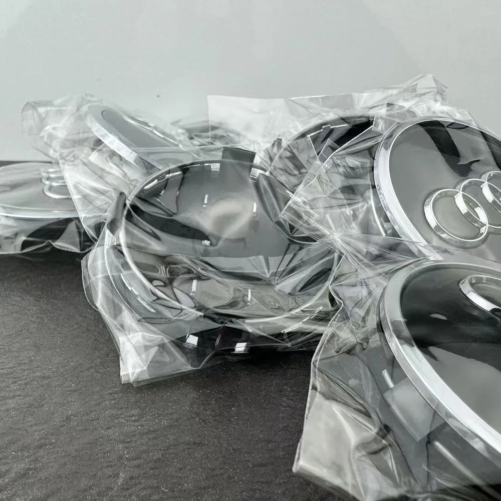 4 peças 60/61/68/69mm Calota Central de Roda Automotiva para Audi B7 B5 B6 B8 B9 8P A3 A4 A5 A6 A7 A8 Q3 Q5 Q7 Q8 A1 8V