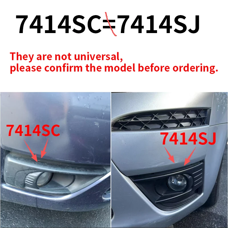 7414SJ 316262970111 For for Citroen C4 Picasso Grand Bumper decorative protection component Front bumper fog light frame