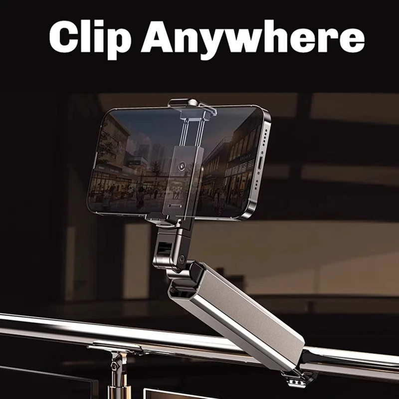 Airplane Travel Essentials Adjustable Phone Stand 360° Rotation Foldable Hook Pocket Size For Desk Tray Table