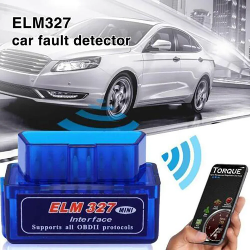 ELM327 V2.1 OBD2 Leitor de Código, Bluetooth 5.1 Auto Diagnóstico Scanner Ferramenta para Android com CD-ROM, OBDII