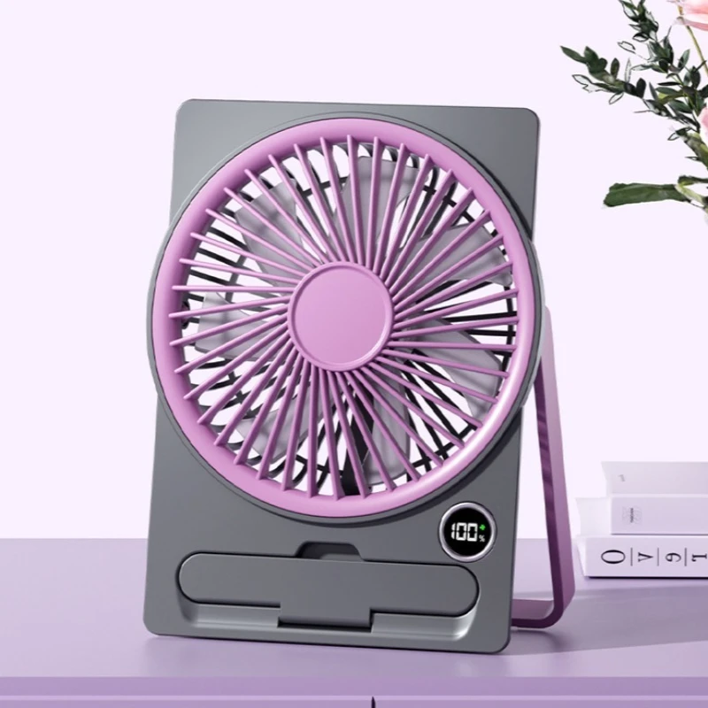 2025 พัดลมบางเฉียบ 1 ชิ้นสํานักงานเดสก์ท็อปขนาดเล็กพัดลมหมุนเวียนลมขนาดใหญ่ usb ชาร์จพัดลมขนาดเล็กขนาดเล็ก