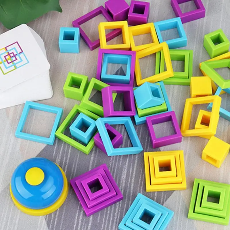 Puzzle Blocks Toy Brain Teaser Stacking Puzzle Building Toy Exquisite Parents Kids Interaction Board Game For Thanksgiving