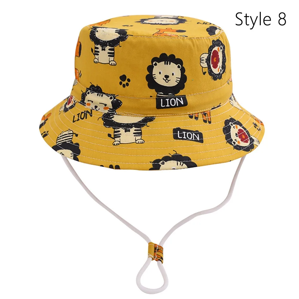 

Cute Cotton Polyester Baby Hats UV Protection Cartoon Fisherman Hat Sun Shading Versatile Beach Cap Outdoor Children Toddler