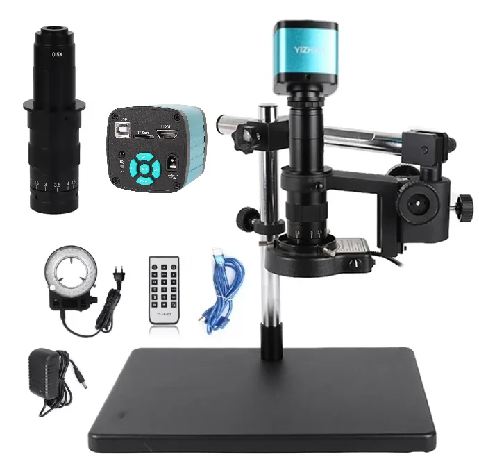 

Universal Bracket Microscope 48MP 4K Video Camera 180X Zoom C Mount Lens For Laboratory Digital Microscopes Large Base