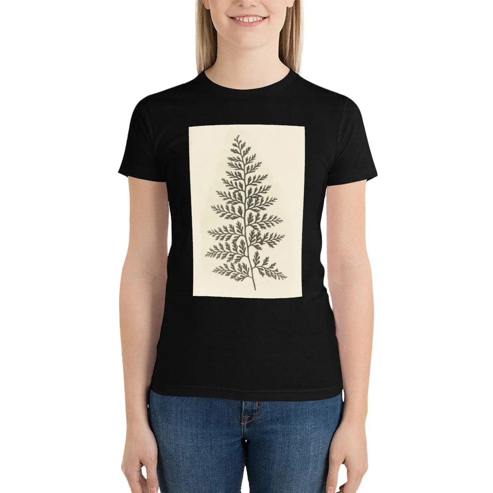 

Naturalist Fern T-Shirt graphics aesthetic clothes female white t-shirts for Women