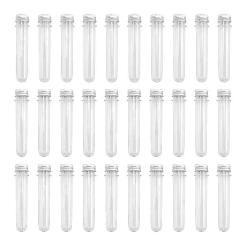 

30 PCS Test Tubes 45Ml Plastic Test Tubes Single Test Tubes With Lids Sample Storage Tube Transparent Tubes Set-T48C