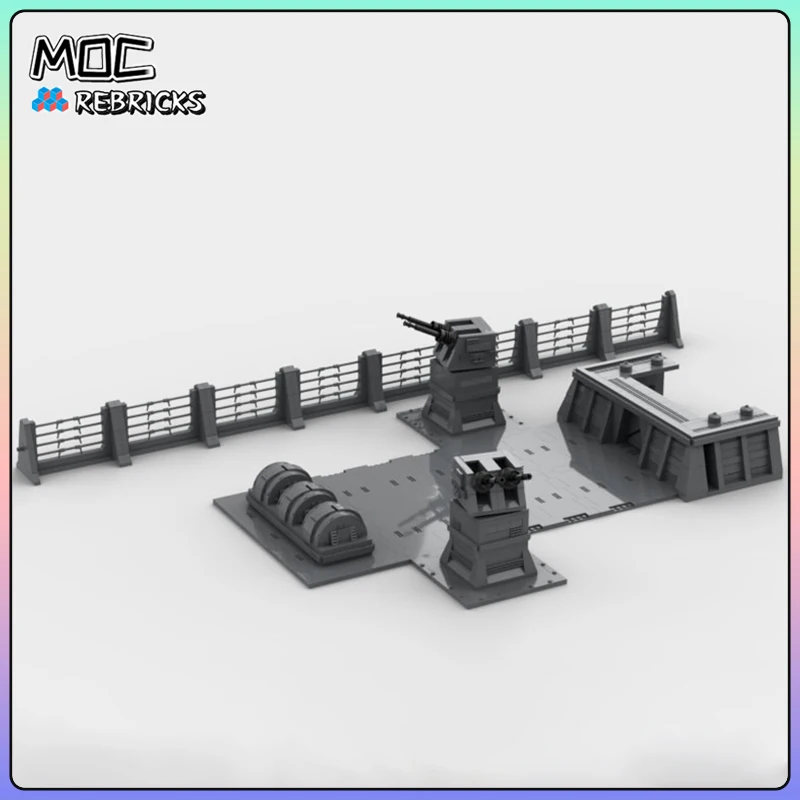 

Ground Base System Turret Bunker Space Wars Modular MOC Building Blocks Model Set Assembly Display Collection Toy Gift