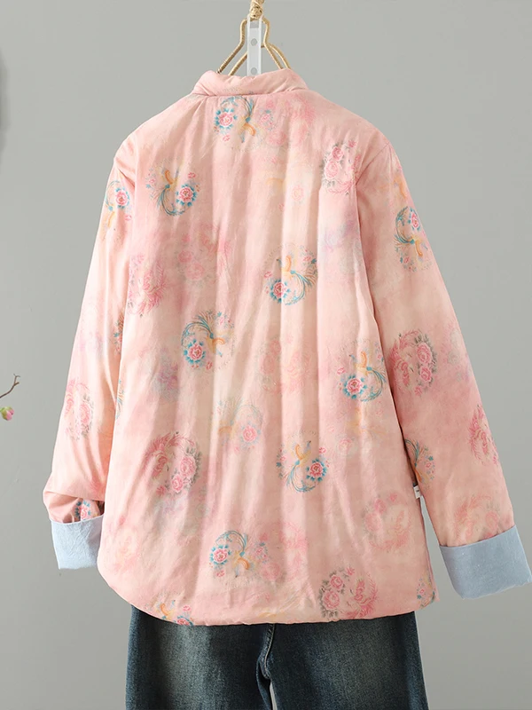 新しい中国風スレ婦人服綿麻刺繍両面着用スタンドカラーボタン付き唐装民族風スレ綿服...